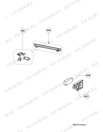 Взрыв-схема вытяжки Electrolux EFL317A - Схема узла Accessories