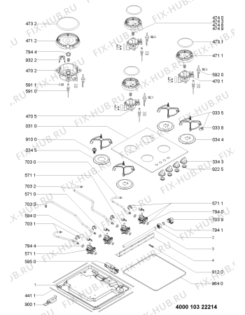 Схема №1 AKM 407/NB с изображением Труба для плиты (духовки) Whirlpool 481010335061