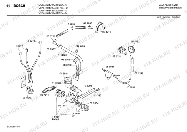 Схема №2 WMV3742FF V374 с изображением Панель для стиральной машины Bosch 00270308