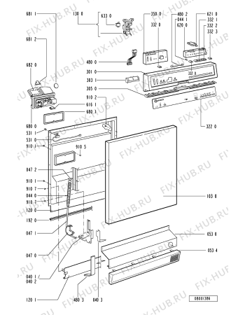 Схема №1 GSF 5273 TW-WS с изображением Обшивка для посудомойки Whirlpool 481245370475