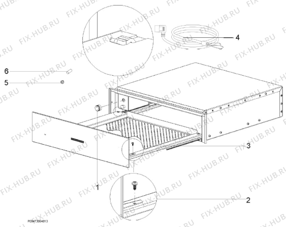 Взрыв-схема микроволновой печи Electrolux EED14700OX - Схема узла Section 5