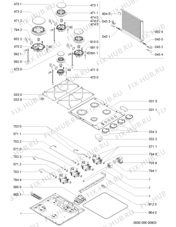 Схема №1 AKS 370/TF с изображением Кнопка для плиты (духовки) Whirlpool 481241279486
