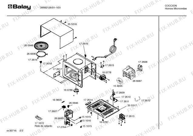 Схема №2 3WM2126 с изображением Инструкция по эксплуатации для микроволновой печи Bosch 00523752