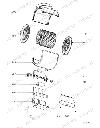 Схема №2 AEI 451 E с изображением Электросоединитель для вентиляции Whirlpool 481229068314