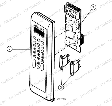 Взрыв-схема микроволновой печи Unknown QN7992F - Схема узла H40 Panel, users manual  D