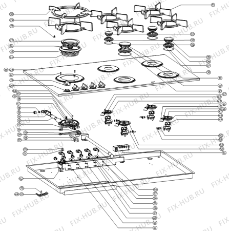Схема №1 HG9611MBB1E/A1 (272592) с изображением Форсунка (инжектор) для электропечи Gorenje 263602
