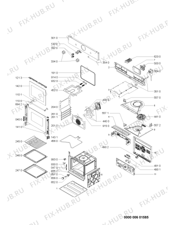 Схема №1 OV F11 OF 401.506.05 с изображением Рукоятка для плиты (духовки) Whirlpool 481249868306