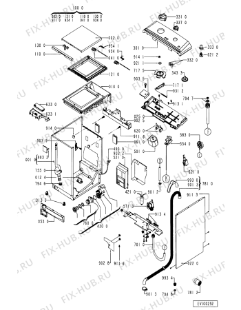 Схема №1 WP 2060 с изображением Клавиша для стиралки Whirlpool 481927618417