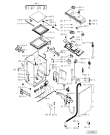 Схема №1 WP 2060 с изображением Клавиша для стиралки Whirlpool 481927618417