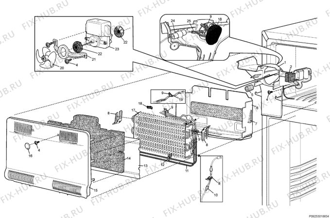 Взрыв-схема холодильника Arthurmartinelux AND5298X - Схема узла Section 4