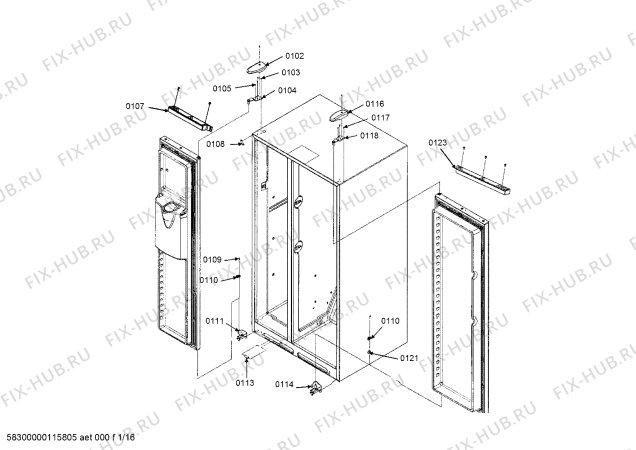 Схема №12 RS495310 с изображением Поднос для холодильной камеры Bosch 00448727