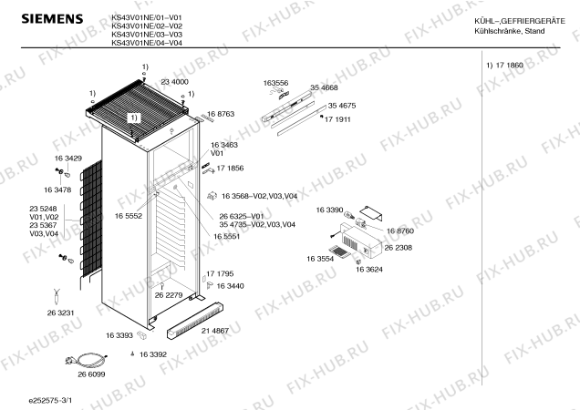 Схема №3 KS44G01NE с изображением Декоративная планка для холодильника Bosch 00214878