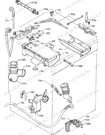 Взрыв-схема стиральной машины Zanussi FLI803 - Схема узла Hydraulic System 272