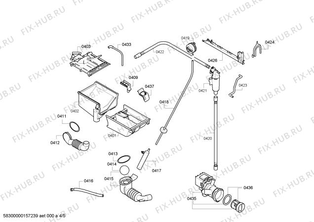 Схема №2 WAE2834P Bosch Maxx 6 EcoWash с изображением Ручка для стиральной машины Bosch 00646133