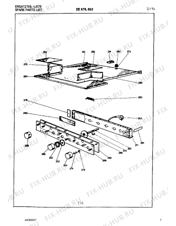 Схема №11 EE658204 с изображением Крышка для плиты (духовки) Bosch 00291256