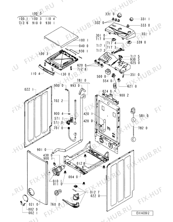 Схема №1 AWT 2351 с изображением Обшивка для стиралки Whirlpool 481245213315