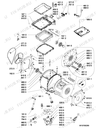 Схема №2 AWE5727 с изображением Инструкция по обслуживанию для стиральной машины Whirlpool 488000367972