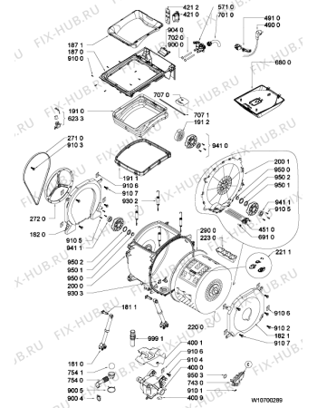 Схема №2 AWE5727 с изображением Модуль (плата) для стиральной машины Whirlpool 488000520502