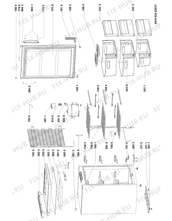 Схема №1 CVB 14 с изображением Панель ящика для холодильной камеры Whirlpool 481241848816