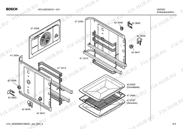 Взрыв-схема плиты (духовки) Bosch HEV42S350 Horno bosch pol.mltf_basc.inox.reloj et - Схема узла 04