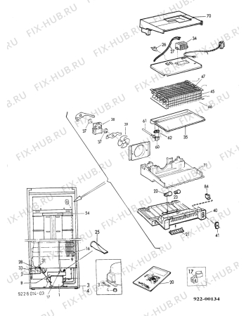 Взрыв-схема холодильника Electrolux EU2815C - Схема узла Functional parts