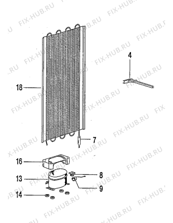 Взрыв-схема стиральной машины Electrolux RBC305 - Схема узла Cooling system 017