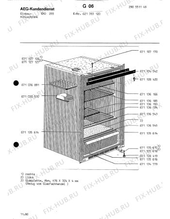 Взрыв-схема холодильника Kuppersbusch EKD 255 - Схема узла Section1