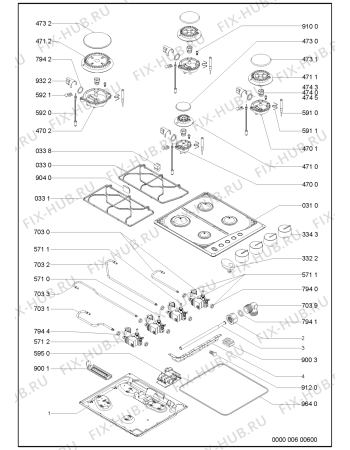 Схема №1 HBG13S (F091797) с изображением Наставление для духового шкафа Indesit C00358048