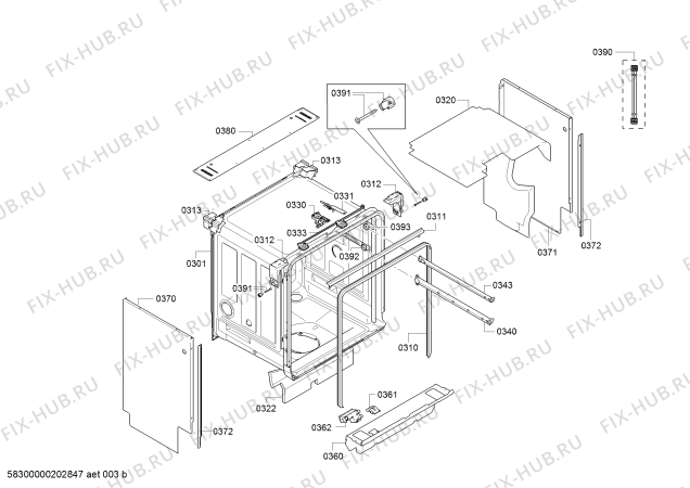 Схема №6 SX858D00PE StudioLine с изображением Bнyтpeннee ocвeщeниe для посудомойки Siemens 00757732