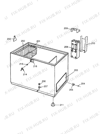 Взрыв-схема холодильника Electrolux EC3205N - Схема узла Housing 001