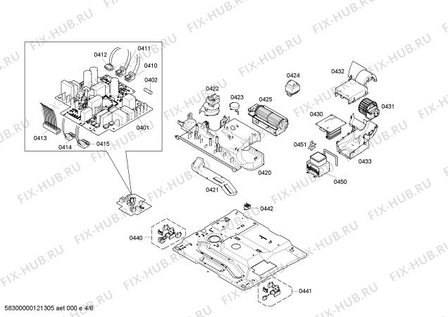 Схема №4 B6754S0 с изображением Панель управления для плиты (духовки) Bosch 00446009