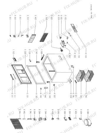 Схема №1 AFG 027/G/WP с изображением Крышечка для холодильника Whirlpool 481944229965