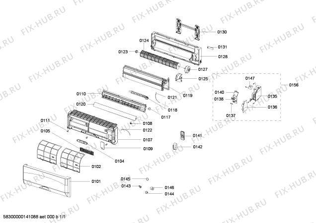 Схема №1 S1ZMI12903 с изображением Шильдик для сплит-системы Siemens 00675692