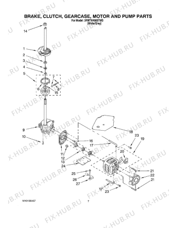 Схема №6 3RMTW4905TW (F091324) с изображением Гидрошланг для электросушки Indesit C00319610