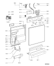 Схема №2 ADP 7590 WH с изображением Панель для электропосудомоечной машины Whirlpool 480140100876