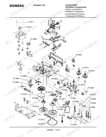 Схема №7 RC400G7 с изображением Мотор для жк-телевизора Siemens 00759571