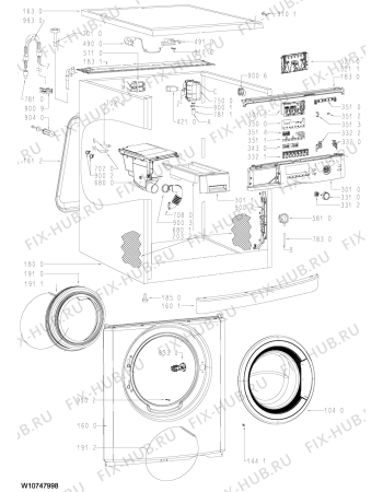 Схема №2 WA PLUS 636 A+++ с изображением Микромодуль для стиральной машины Whirlpool 481010651394