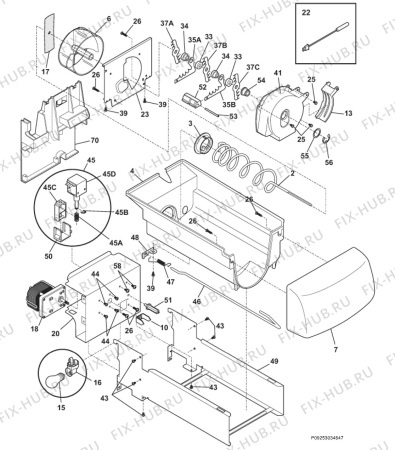 Взрыв-схема холодильника Aeg Electrolux S75628SK6 - Схема узла Ice container