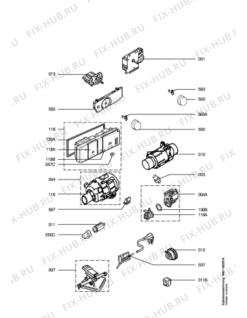 Взрыв-схема посудомоечной машины Aeg FAV34070IW - Схема узла Electrical equipment 268