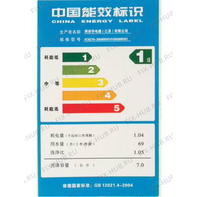 Наклейка для стиральной машины Bosch 00624809 в гипермаркете Fix-Hub