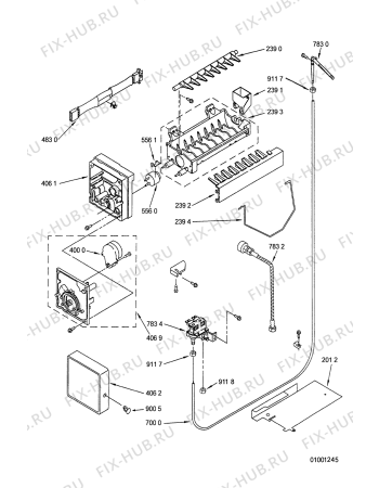 Взрыв-схема холодильника Whirlpool ARZ 730/W - Схема узла