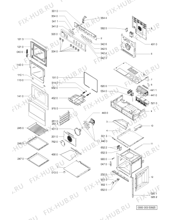 Схема №1 EMV 3480 IN с изображением Панель для электропечи Whirlpool 481945358349