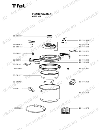 Схема №1 P4400732/07A с изображением Кастрюля для духовки Seb X3010011