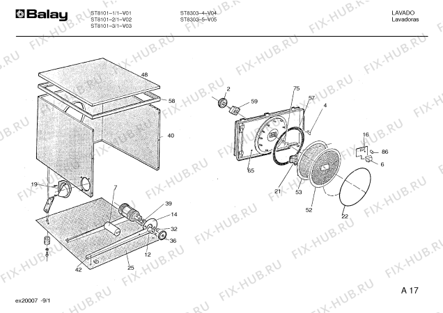 Схема №8 ST8304-5 с изображением Противень для электросушки Bosch 00276371