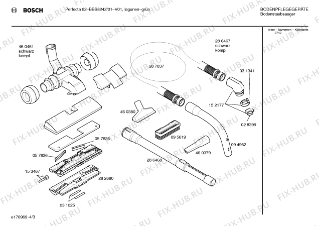 Взрыв-схема пылесоса Bosch BBS8242 PERFECTA 82 - Схема узла 03