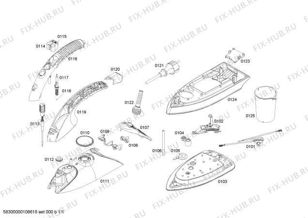 Схема №1 TB24430 slider spaceline с изображением Канистра для электропарогенератора Siemens 00443585