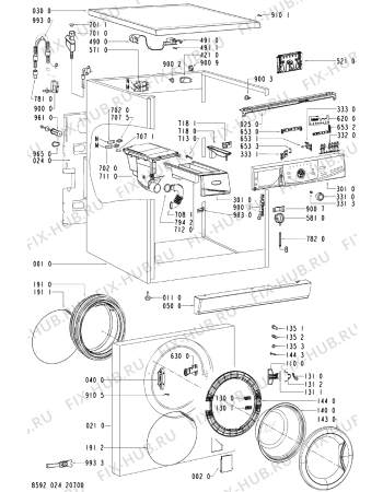 Схема №2 WTA 1400 NL с изображением Декоративная панель для стиральной машины Whirlpool 481245310715