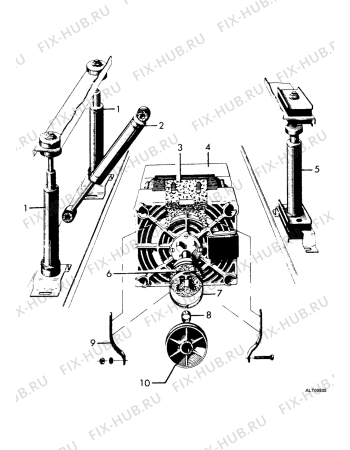 Взрыв-схема стиральной машины Zanker 471 - Схема узла Motor / suspension