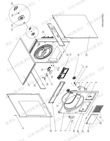 Взрыв-схема стиральной машины Electrolux TKSL5M102 - Схема узла Housing 001