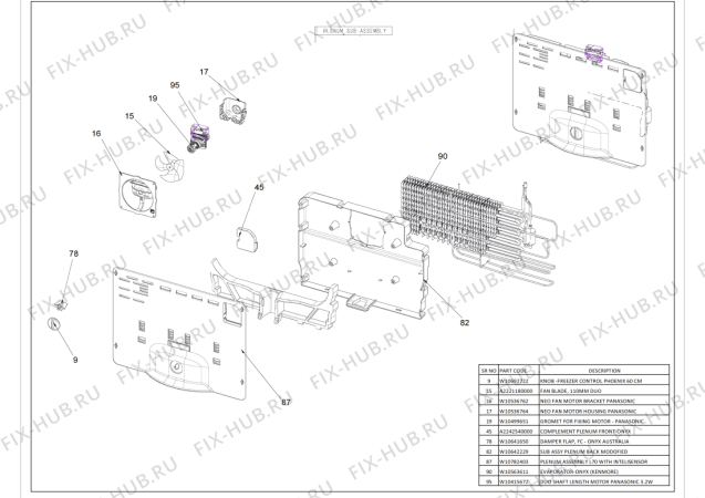 Схема №3 WTM 557 R SS с изображением Моторчик вентилятора для холодильника Whirlpool 482000094269